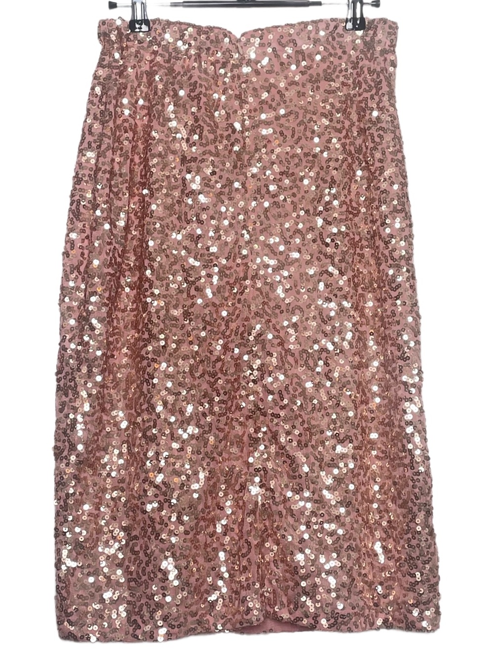 PrettyGuide Rose Gold Sequin Midi Skirt - New With Tags - Picture 2 of 6